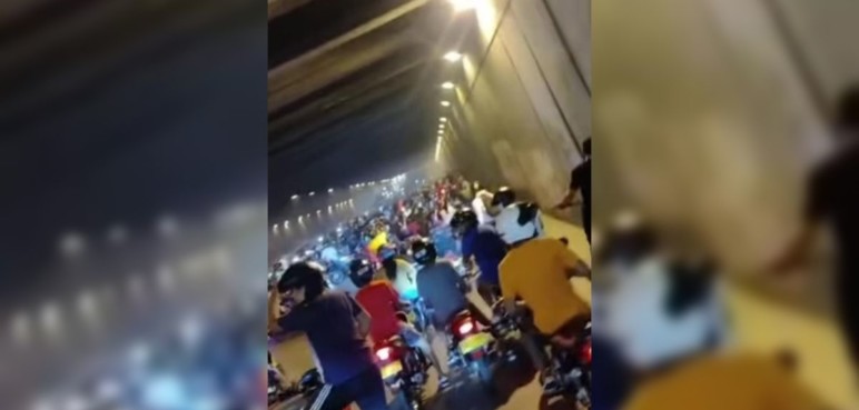 Reportan que caravana de motos se tomó las vías de Cali este miércoles
