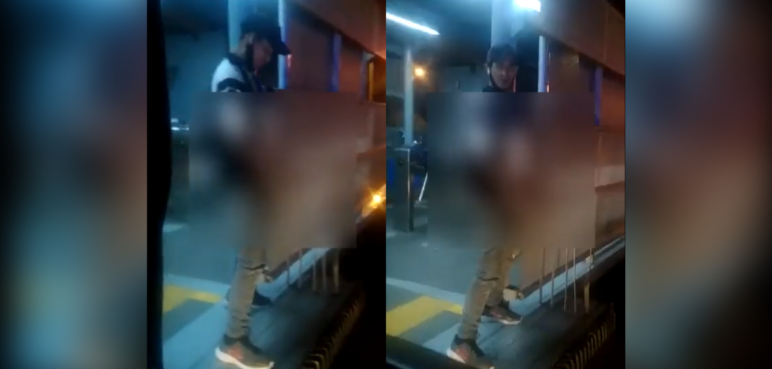 ¡Insólito! Hombre orinó a la vista de todos en una estación del MÍO