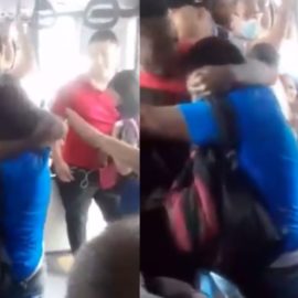 En video: dos hombres se agreden por una silla en bus del MÍO
