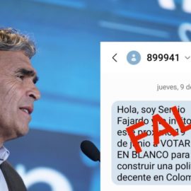 Sergio Fajardo denuncia suplantación de su nombre