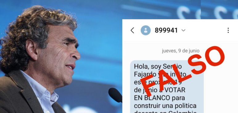 Sergio Fajardo denuncia suplantación de su nombre