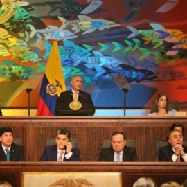 Iván Duque fue abucheado en su último discurso como presidente en el Congreso