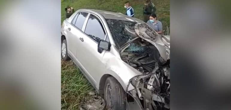 Hombre se salvó de milagro tras sufrir aparatoso accidente en recta Cali - Palmira