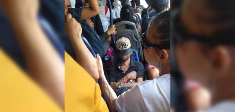 Con cuchillo en mano: Hombre se quedó dormido en asiento del MÍO