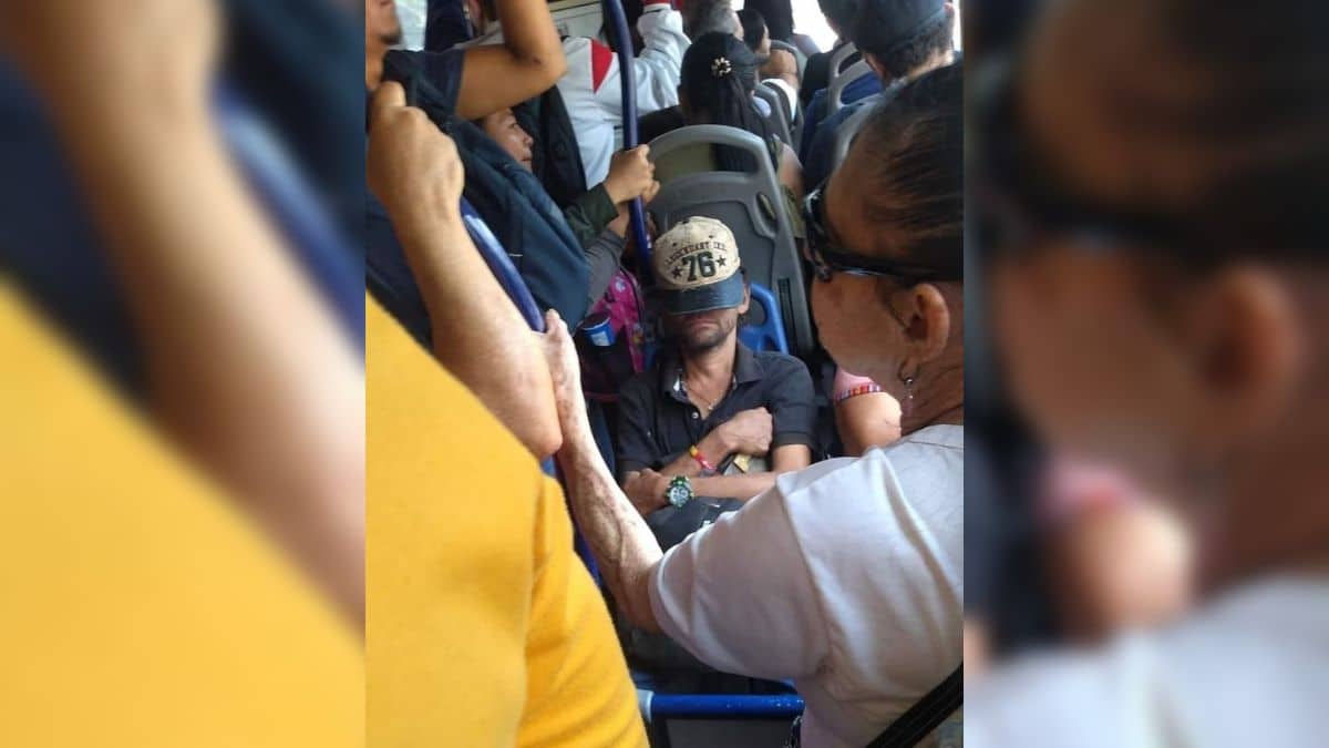 Con cuchillo en mano: Hombre se quedó dormido en asiento del MÍO