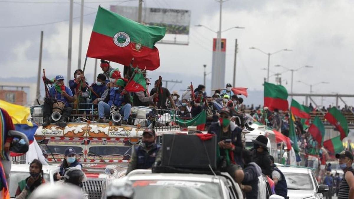 Minga indígena volvió a bloquear vía a Buenaventura, dicen que Gobierno no cumplió