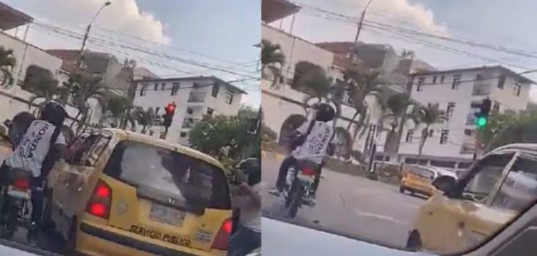 Motorizados robaron a pasajeros de un taxi en el oeste de Cali
