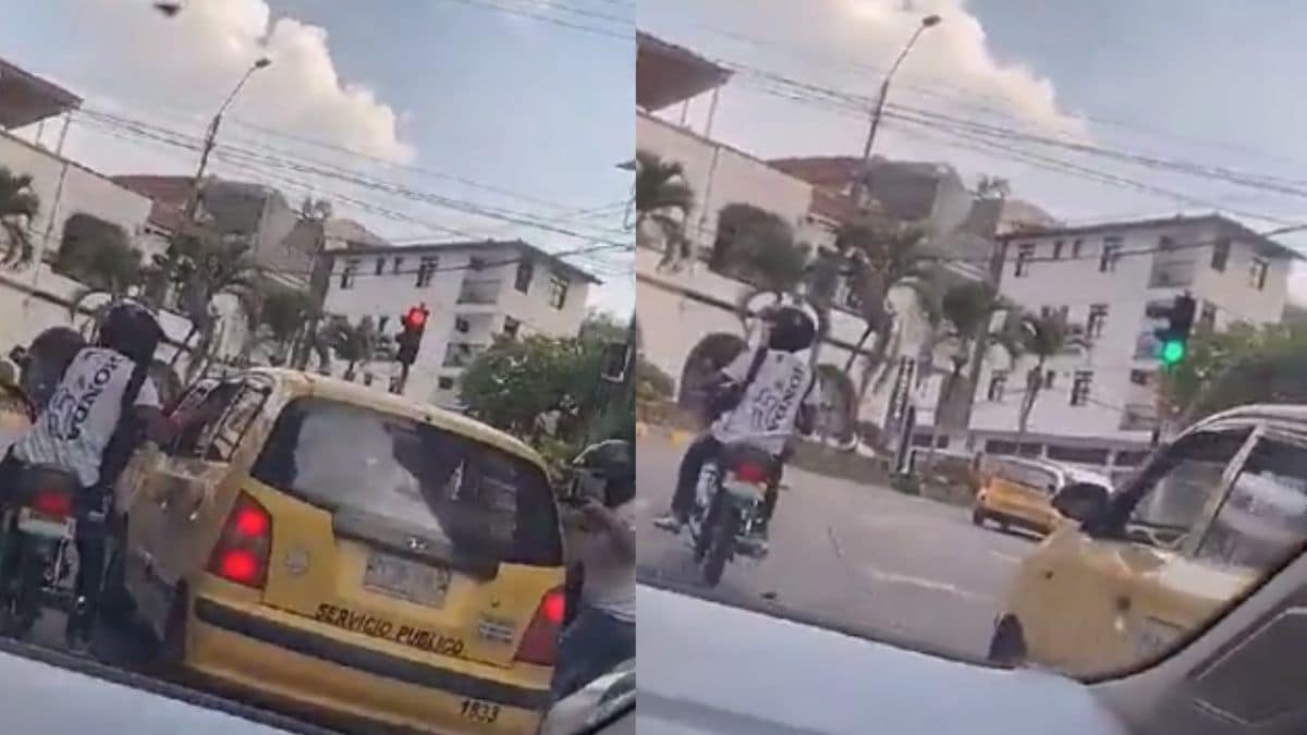 Recompensa: En Cali buscan a ladrones en moto que atracaron a taxista y pasajeros