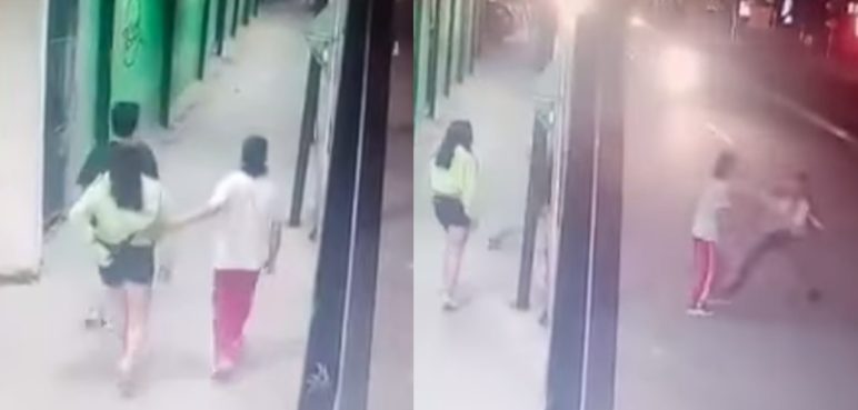 Joven terminó embestido por una moto cuando intentaba huir de un robo