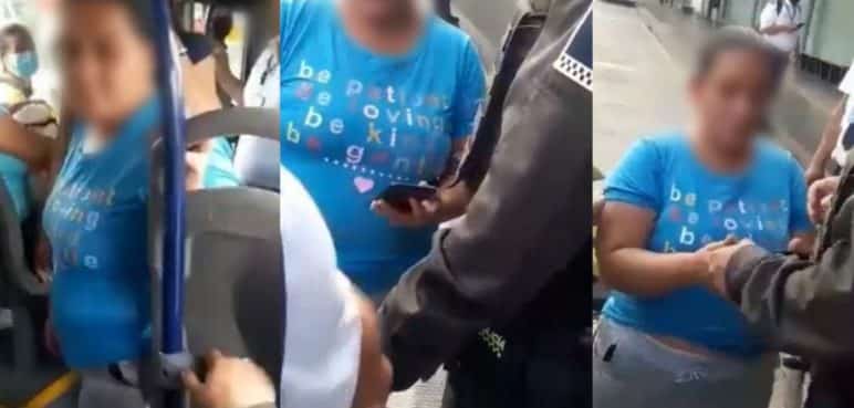 Sorprenden a una mujer robando diferentes celulares en un bus del MÍO