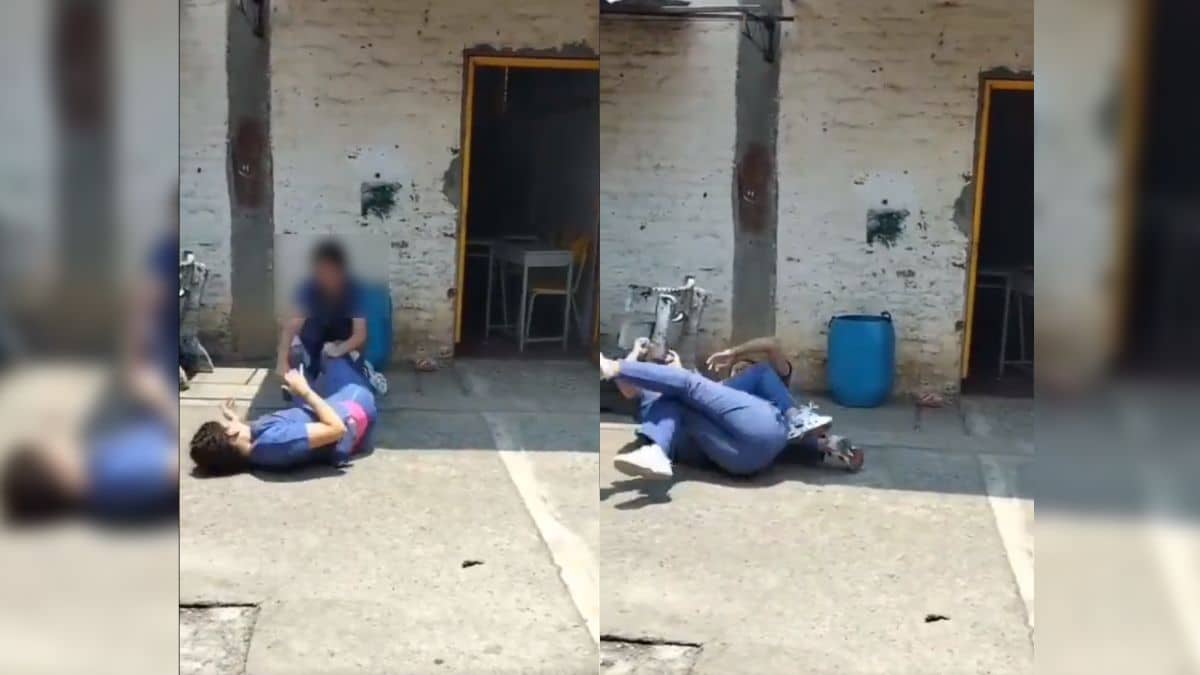 En video quedó registrada la pelea entre dos estudiantes en un colegio de Cali