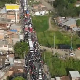 Impresiónate video de la congestión de este jueves en el Puente de Juanchito