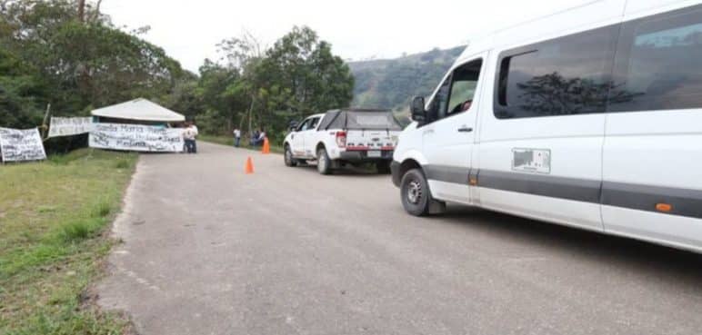 Levantan bloqueo en la vía de acceso a la central hidroeléctrica del Guavio