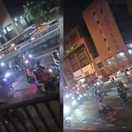 ¿Quién los para? Masiva caravana de motos generó congestión e indignación en Cali