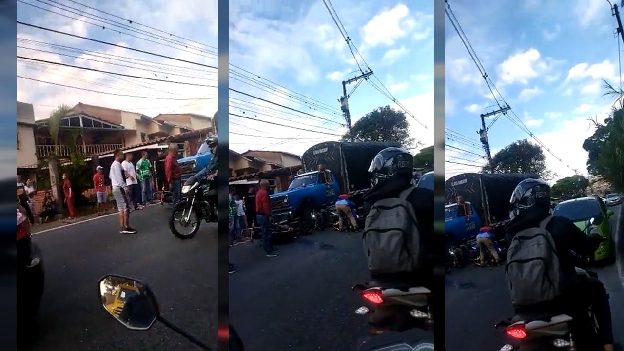 Accidente de tránsito en la vía al mar: estarían involucradas dos motos y un camión