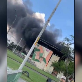 Balance del fuerte incendio estructural que se presentó en el Coliseo del Pueblo