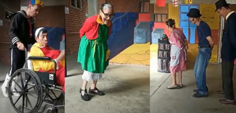 ¡Qué recuerdos! Abuelitos de Tuluá se disfrazaron del 'Chavo del 8'