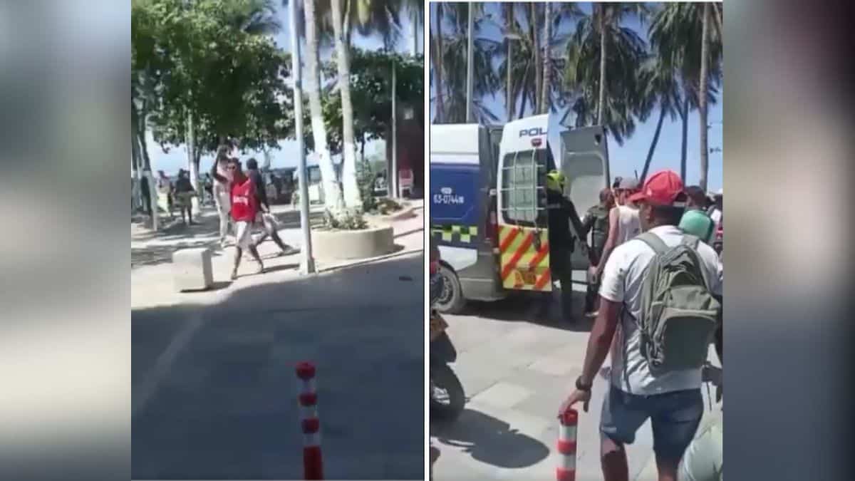 Video: Riñas y desmanes con hinchas del América generan pánico en Santa Marta