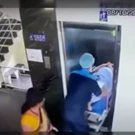 ¡Se salvó! Ascensor se desplomó en un hospital cuando subían a un paciente