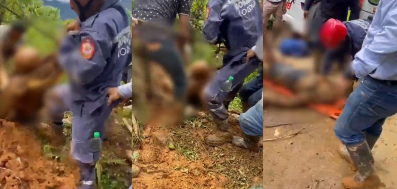 Un motociclista falleció sepultado por un deslizamiento de tierra en el Valle
