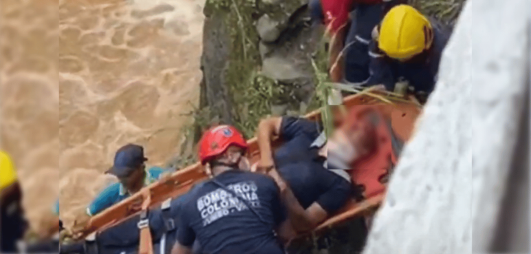 Hombre con problemas de movilidad fue rescatado luego de caer al río Cali