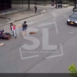 Video: Motociclista golpeó brutalmente a un perrito que acababa de atropellar