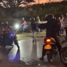 Motociclista disparó contra funcionario que tenía cerrada la vía a Candelaria