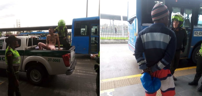 ¡No para la intolerancia! Dos hombres se pelearon a cuchillo en una estación del MÍO