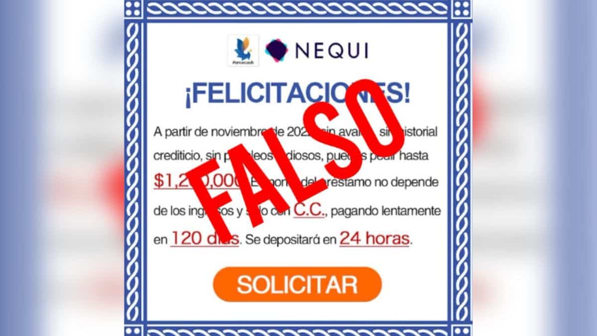 ¡Ojo! Nequi advierte fraude con supuesto préstamo a su nombre