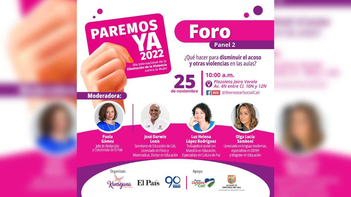 'Paremos ya': Un foro en el Día de la Eliminación de la Violencia Contra la Mujer