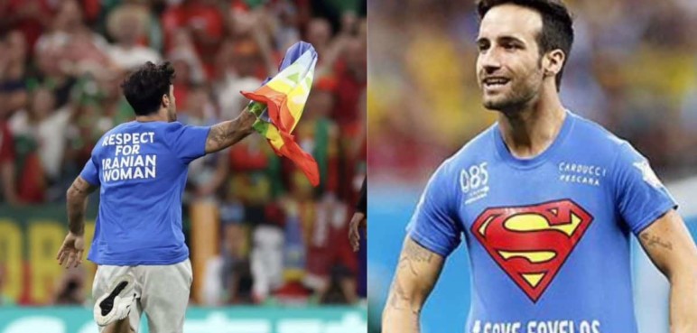 ¡Sin consecuencias! Liberan a hombre que invadió la cancha con bandera LGTBI+