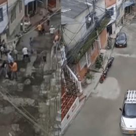 Vecinos del barrio Bajo Aguacatal pavimentaron su propia calle