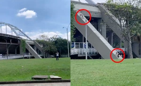 Captan en video a niños en Cali realizando peligrosa actividad como si fuera un juego