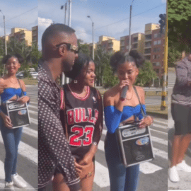Video: Anddy Caicedo cantó con jóvenes en un semáforo de Cali