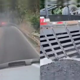 En video: Tractomula pierde los frenos y se estrella con otro camión