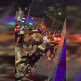Fuerte pelea el día de ayer tras finalizar el salsódromo