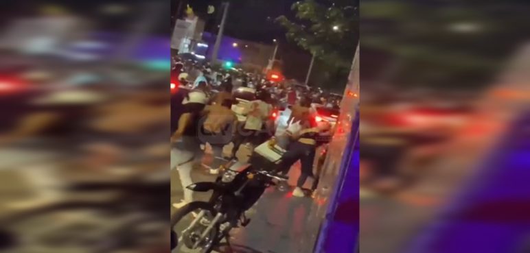 Fuerte pelea el día de ayer tras finalizar el salsódromo