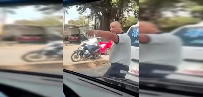 Intolerancia en la vía: Conductor de ambulancia fue amenazado por otro operario