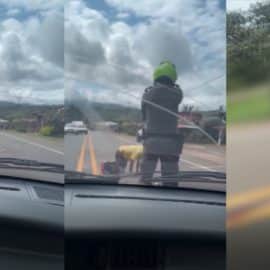 Detienen a hombre que rompía vidrios de carros si los conductores no le daban dinero