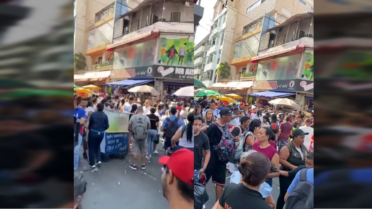 Cientos de personas y tráfico colapsado: Este es el panorama en el centro de Cali