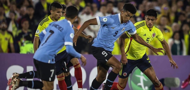 Derrota enérgica en el Suramericano: Colombia sub20 cayó ante Uruguay