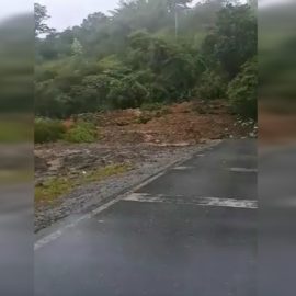 Cierre de la vía Panamericana debido a derrumbe