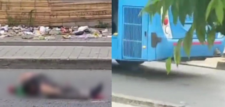 Video: Un habitante de calle fue arrollado por un bus del MÍO en el centro de Cali