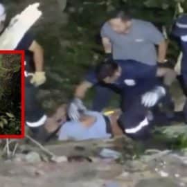 ¡Impactante! Decidió lanzarse al vació de un barranco para evitar que lo robaran