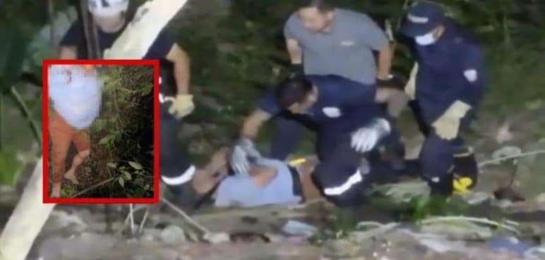 ¡Impactante! Decidió lanzarse al vació de un barranco para evitar que lo robaran