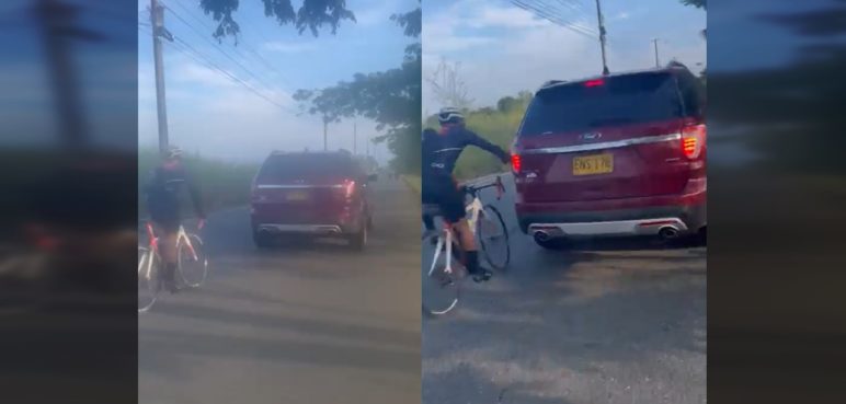 Video: Ciclistas denuncian que el conductor de una camioneta trató de embestirlos