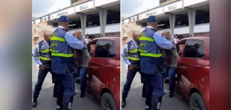 Vídeo: conductor agredió a agente de tránsito en la Terminal de Cali
