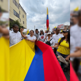 Así avanza la marcha en Cali por opositores del Gobierno Nacional