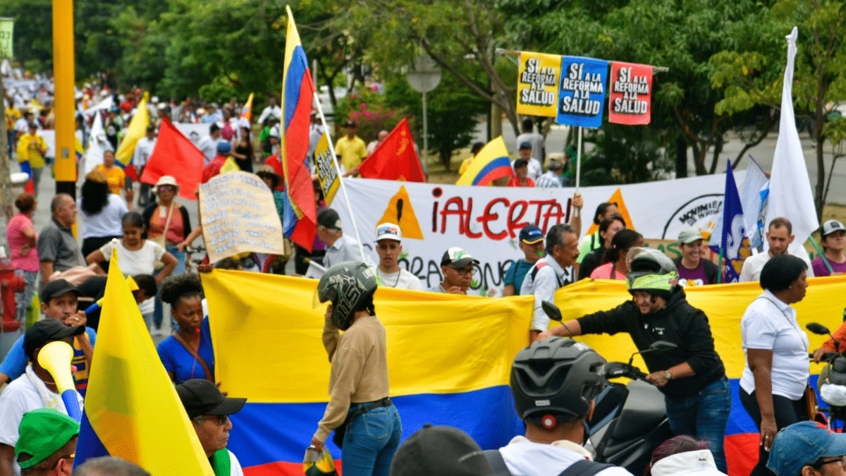 Con normalidad avanzan las marchas a favor del Gobierno de Gustavo Petro