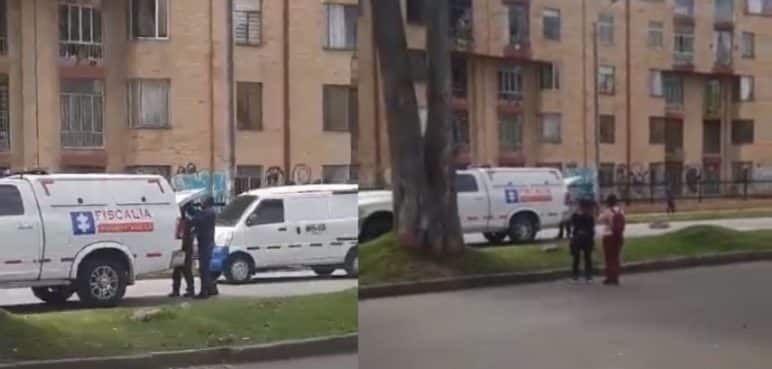 En vídeo: Caída de un cadáver de un carro del CTI causó conmoción en Bogotá
